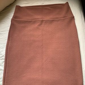 Lularoe Cassie skirt. Solid textured brown.
